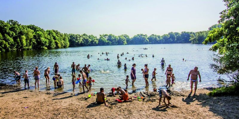 Beliebter Familientreffpunkt: der Boberger See in Hamburgs Südosten